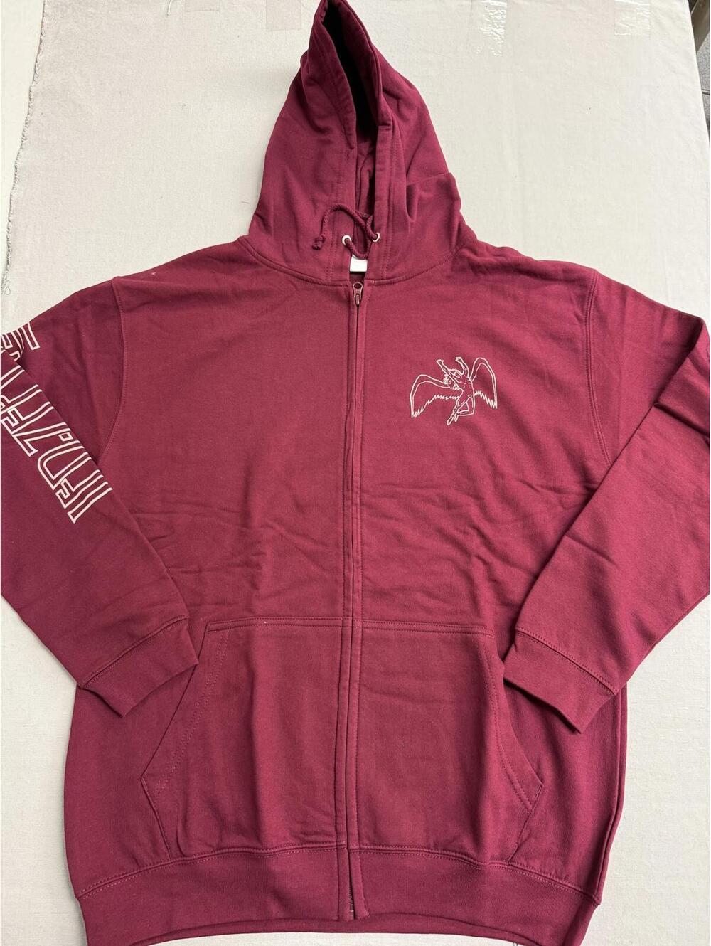 Led Zeppelin Hoodie Icarus / Zoso Merch Back Print Sleeves L